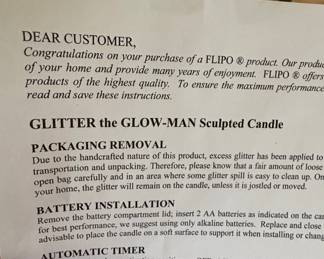 Flipo Glitter the Glow-Man Sculpted Candle