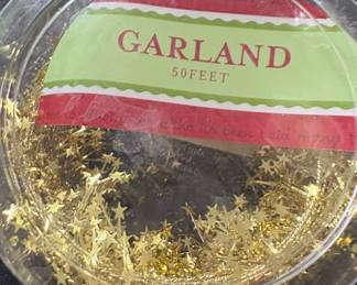 Gold Star Tinsel Garland
