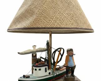 Apsit Brothers Fisherman Nautical Table Lamp