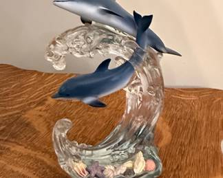Lenox 2000 Wave Divers Dolphin Figurine