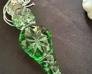 Green Glass Finial Ornament