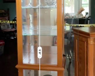 Traditional Oak Curio Cabinet