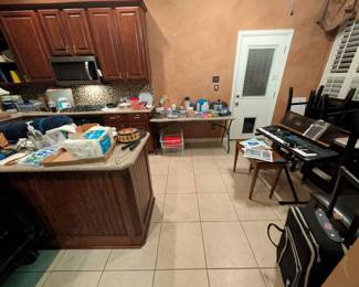 GREAT kitchen items -- and yes, the keyboard, the rollaway xylophone, even the table & chairs are for sale!