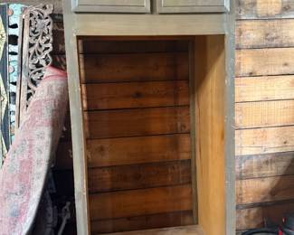 Reclaimed Tall Kitchen Appliance Cabinet