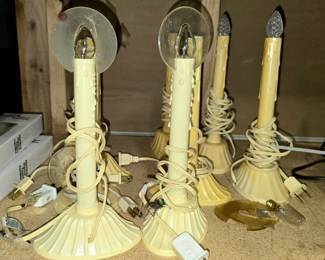 Vintage lighted christmas candles 