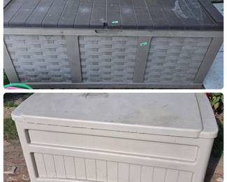 Deck boxes.