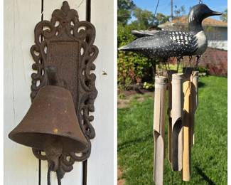 Antique Bell, loon wind chime.