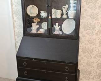 Antique Secretary with hutch. $200. This is a beautiful and unique piece. 30"w x 70"h x 20"d