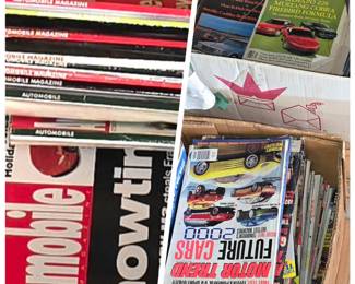 Boxes and boxes of car magazines