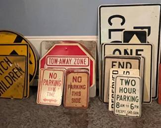 Street signs all shapes and sizes