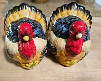 Ceramic Turkey Salt and Pepper Shakers