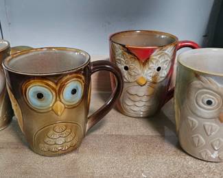 Gibson Home Owl City Ceramic Mugs