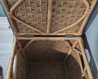 Woven Rattan Laundry Hamper with Lid second image