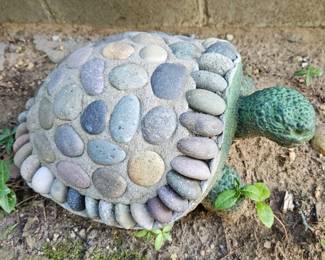 Stone Mosaic Turtle Statue