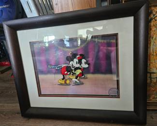 Disney Mickey  Minnie Mouse On Ice Limited Edition Serigraph