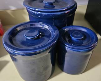 Blue Ceramic Canister Set
