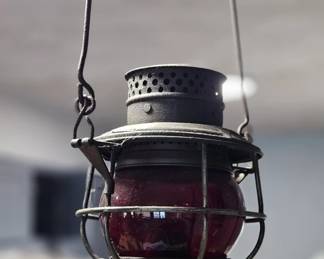 Adlake Kero Railroad Lantern Red Globe