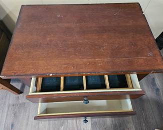 ThreeDrawer Wood Nightstand second image