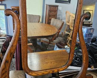 Antique Tiger Oak Dresser with Mirror h l .w third image
