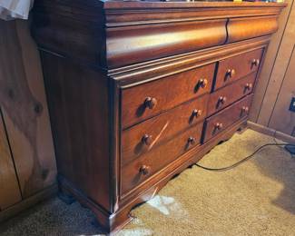 Traditional Cherry Wood Louis Philippe Style Dresser second image