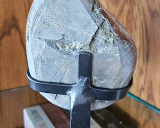 Polished Amethyst Geode Slice on Stand second image