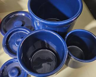 Blue Ceramic Canister Set second image