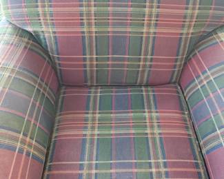 Plaid Upholstered Club Chair third image