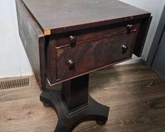 Empire Mahogany Drop Leaf Sewing Table h l w third image