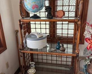 Awesome vintage bamboo shelf