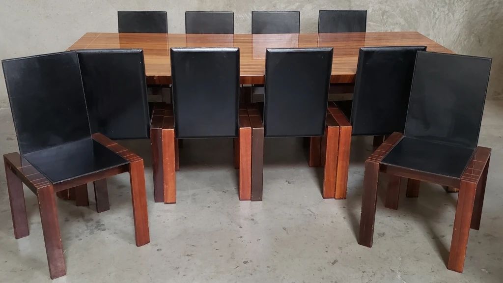 008 Lot 439 Afra and Tobia Scarpastyle Midcentury dining