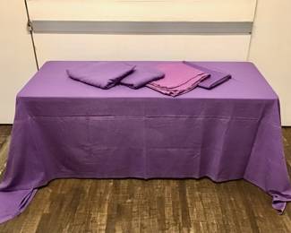Lot 475  5 very large royal purple banquetsize