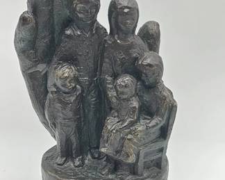 108  Lot 446h  Midcentury bronzefinished spelter family