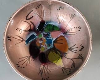 104  Lot 516  Mid century California Cloisonne hand Decorated