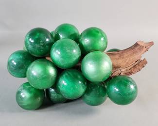 Lot 510  Vintage acrylic grape cluster on a wood stem