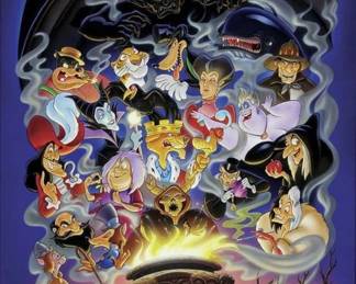 144  Lot 413h  Walt Disney Villains 1980s poster sealed