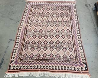 Lot 487  Vintage Afghan Kilim style handmade rug