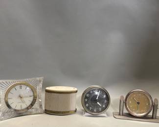 Lot 615  Four vintage alarm clocks