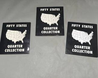Lot 188  3 Fifty States quarter collection albums