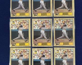 Lot 398h  Lot of 1986 Topps Barry Bonds rookie cards