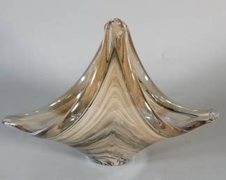 180  Lot 528  Hand blown studio art glass bowl