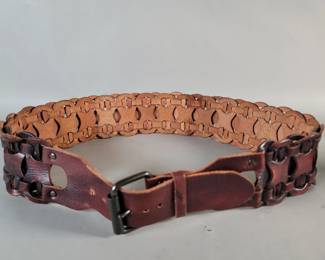 Lot 522  1960s hand woven leather belt