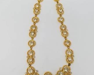 Lot 271  Vintage rhinestone and goldtone statement