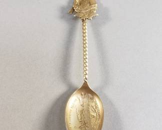 125  Lot 587  Sterling souvenir spoon Miss Canada