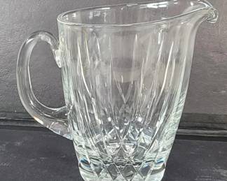 Lot 602  Hand blown glass pitcher