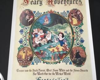 Lot 408h  Disneyland Snow White ride 1983 debut promo poster