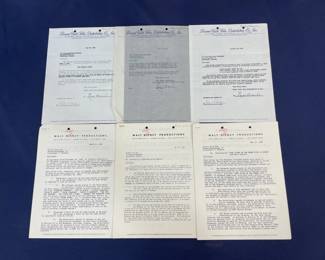135  Lot 511h  Lot of vintage Walt Disney production contracts