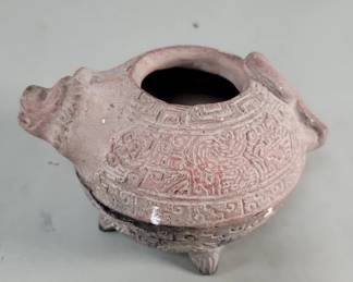 Lot 336  Pre columbian style terracotta figural vessel
