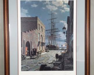 Lot 570  John Stobart signed Charleston Prioleau Street
