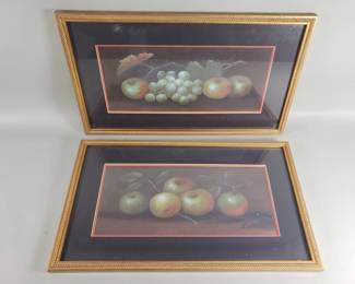 Lot 387  Pair of E. Steele signed still life paintings
