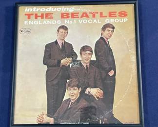Lot 379h  Framed vintage Beatles album cover